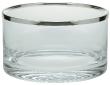 Straight glass bowl with rim in silver plated - Ercuis